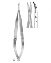 Micro Scissors, Spring Type Flat Handles